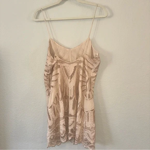 Uma and Leopold Lace Slip Mini Dress Blush Pink NWOT Mini
